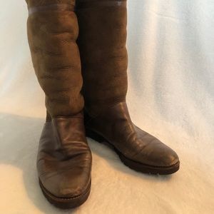 Salvatore Ferragamo Camel Brown Suede Boots 14.5”
